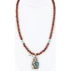 12kt Gold Filled and .925 Sterling Silver Handmade KOKOPELLI Certified Authentic Navajo Turquoise Native American Necklace 371045661855
