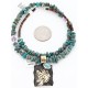 12kt Gold Filled and .925 Sterling Silver Handmade Butterfly Certified Authentic Navajo Turquoise Native American Necklace 371060572396