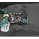 12kt Gold Filled and .925 Sterling Silver Handmade KOKOPELLI Certified Authentic Navajo Turquoise Native American Necklace 370909123287