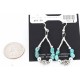 Certified Authentic Navajo .925 Sterling Silver Hooks Natural Turquoise Native American Earrings 390824699868