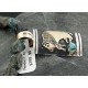 12kt Gold Filled and .925 Sterling Silver Handmade Buffalo Certified Authentic Navajo Turquoise Native American Necklace 370897079116