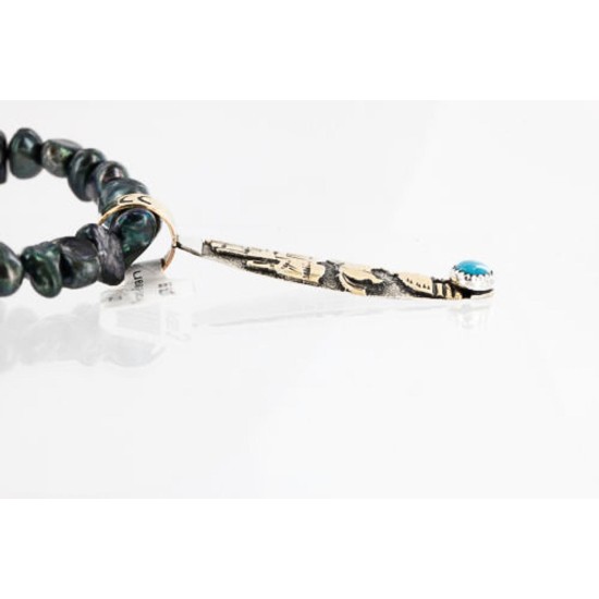 $630 12kt Gold Filled .925 Sterling Silver Handmade Pendant Handmade Clasp Storyteller Certified Authentic Navajo Native American Necklace 371038561842