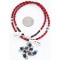 Petit Point Handmade Certified Authentic Zuni .925 Sterling Silver MULTICOLOR and Turquoise Native American Necklace 371016914571