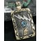 $640 .925 Sterling Silver and 12kt Gold Filled Handmade Modern Design Certified Authentic Navajo Turquoise Native American Necklace 390722707201