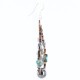 $80 Certified Authentic Navajo .925 Sterling Silver Hooks Natural Turquoise Hematite Native American Earrings 370994156894