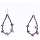Certified Authentic Navajo .925 Sterling Silver Hooks Natural AMETHYST Hoop Native American Earrings 371008637999 Certified Authentic Navajo .925 Sterling Silver Hooks Natural AMETHYST Hoop Native American Earrings 371008637999