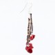 Certified Authentic Navajo .925 Sterling Silver Hooks Natural Coral and Traditional Heishi Native American Earrings 390755545306