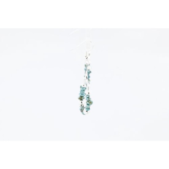 Certified Authentic Navajo .925 Sterling Silver Hooks Natural Turquoise Native American Earrings 371051294270