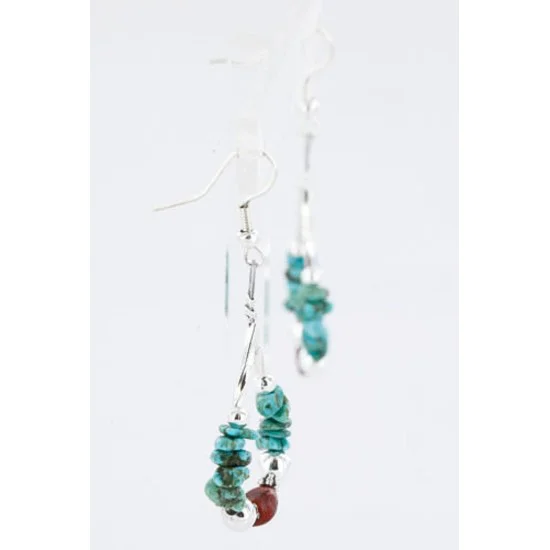 Navajo .925 Sterling Silver Hooks Natural Turquoise Jasper Native American Earrings 390815395932 Navajo .925 Sterling Silver Hooks Natural Turquoise Jasper Native American Earrings 390815395932