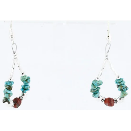 Navajo .925 Sterling Silver Hooks Natural Turquoise Jasper Native American Earrings 390815395932 Navajo .925 Sterling Silver Hooks Natural Turquoise Jasper Native American Earrings 390815395932