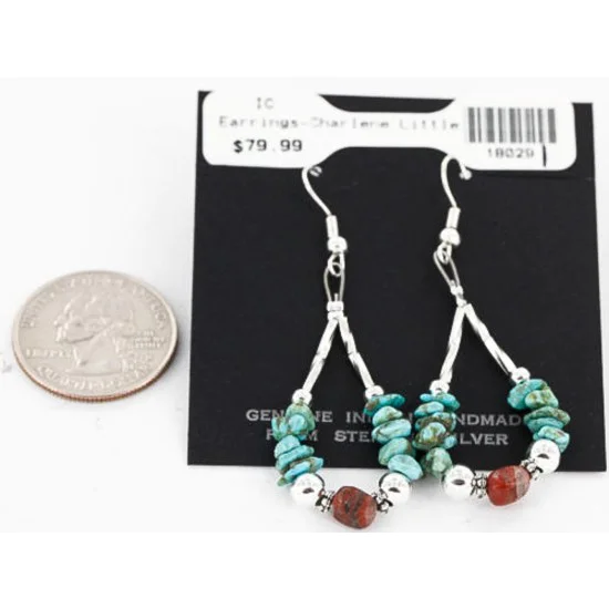 Navajo .925 Sterling Silver Hooks Natural Turquoise Jasper Native American Earrings 390815395932 Navajo .925 Sterling Silver Hooks Natural Turquoise Jasper Native American Earrings 390815395932