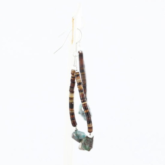 Certified Authentic Navajo .925 Sterling Silver Hooks Natural Turquoise Heishi Native American Earrings 390754340252 Certified Authentic Navajo .925 Sterling Silver Hooks Natural Turquoise Heishi Native American Earrings 390754340252