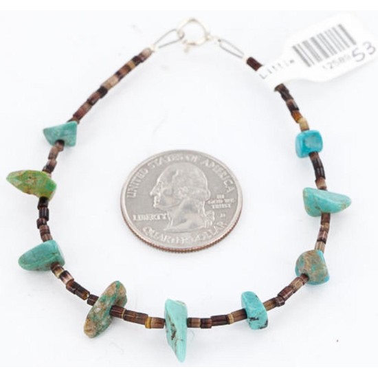 Certified Authentic Navajo .925 Sterling Silver and Turquoise Native American Bracelet 371020910846