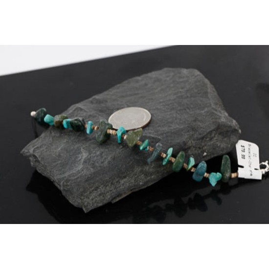 Certified Authentic Navajo .925 Sterling Silver Natural Turquoise Jade Native American Bracelet 390749487877