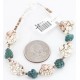 Certified Authentic Navajo .925 Sterling Silver WHITE Turquoise Turquoise Native American Bracelet 371021133082