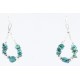 Certified Authentic Navajo .925 Sterling Silver Hooks and Turquoise Native American Earrings 390820231569