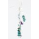 Certified Authentic Navajo .925 Sterling Silver Hooks Turquoise and Purple Jade Native American Earrings 390822695594