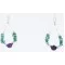 Navajo .925 Sterling Silver Hooks Turquoise and Purple Jade Native American Earrings 390822695594 Navajo .925 Sterling Silver Hooks Turquoise and Purple Jade Native American Earrings 390822695594