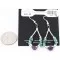 Navajo .925 Sterling Silver Hooks Turquoise and Purple Jade Native American Earrings 390822695594 Navajo .925 Sterling Silver Hooks Turquoise and Purple Jade Native American Earrings 390822695594