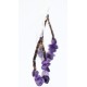 Certified Authentic Navajo .925 Sterling Silver Hooks Natural AMETHYST HOOP Native American Earrings 390786405248