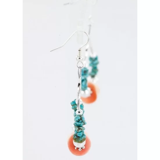 Navajo .925 Sterling Silver Hooks Natural Turquoise Spiny Oyster Native American Earrings 390815295438 Navajo .925 Sterling Silver Hooks Natural Turquoise Spiny Oyster Native American Earrings 390815295438