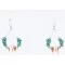 Navajo .925 Sterling Silver Hooks Natural Turquoise Spiny Oyster Native American Earrings 390815295438
