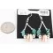 Navajo .925 Sterling Silver Hooks Natural Turquoise Spiny Oyster Native American Earrings 390815295438