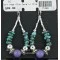 Navajo .925 Sterling Silver Hooks Natural Turquoise Sugilite Native American Earrings 370959390449 Navajo .925 Sterling Silver Hooks Natural Turquoise Sugilite Native American Earrings 370959390449