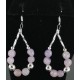 Certified Authentic Navajo .925 Sterling Silver Hooks Natural Pink Quartz Earring Native American Earrings 390725173781