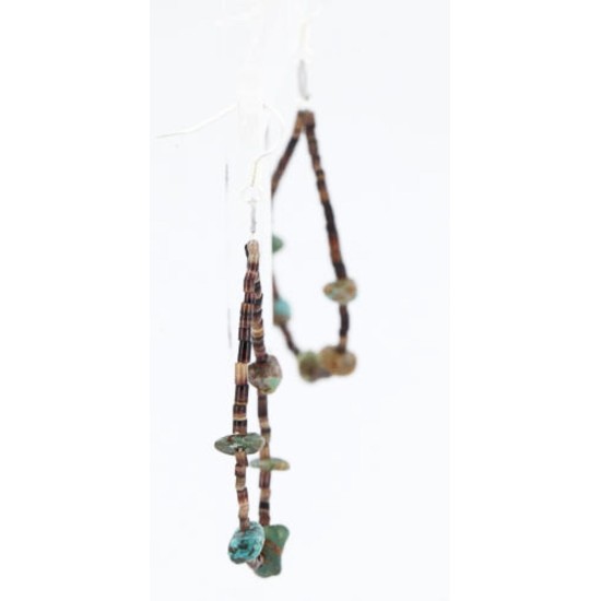 Certified Authentic Navajo .925 Sterling Silver Hooks  Turquoise HOOP Native American Earrings 390784256238