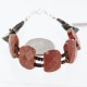 Certified Authentic Navajo .925 Sterling Silver Natural GoldStone and Turquoise Native American Bracelet 370999011306
