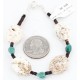 Certified Authentic Navajo NATIVE .925 Sterling Silver WHITE Turquoise Native American Bracelet 371017487123