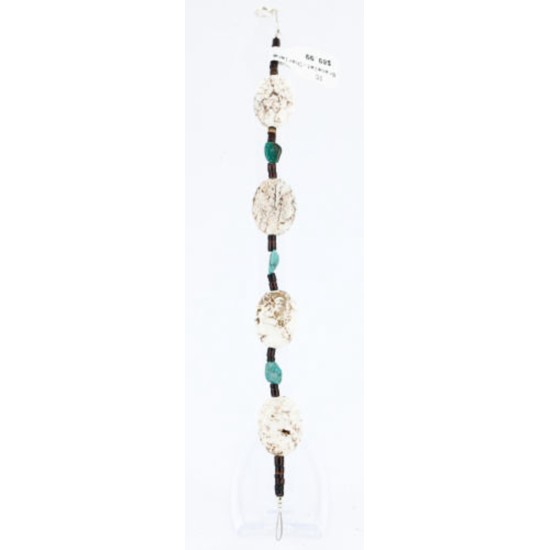 Certified Authentic Navajo NATIVE .925 Sterling Silver WHITE Turquoise Native American Bracelet 371017487123