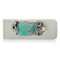 Navajo Handmade Certified Authentic .925 Sterling Silver Natural Turquoise Native American Nickel Money Clip 91004-1