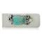 Navajo Handmade .925 Sterling Silver Natural Turquoise Native American Nickel Money Clip 91004-1
