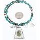 .925 SILVER Handmade Certified Authentic Navajo Turquoise Native American Necklace 371011795685