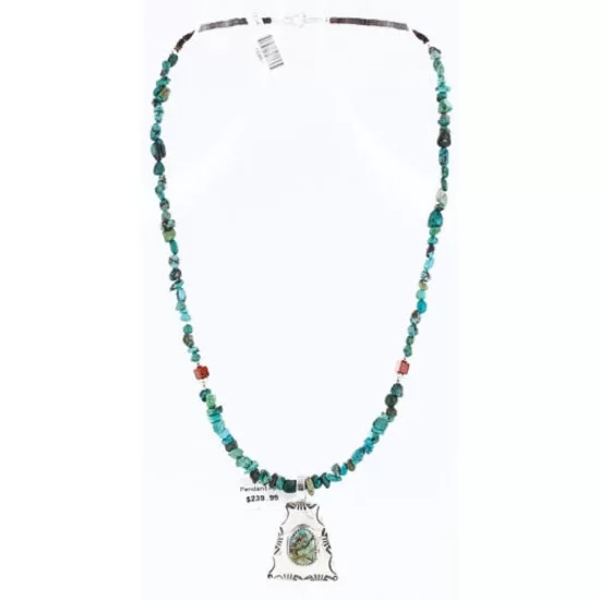 .925 Sterling Silver Handmade Navajo Turquoise Necklace 371011795685 .925 Sterling Silver Handmade Navajo Turquoise Necklace 371011795685