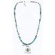 .925 SILVER Handmade Certified Authentic Navajo Turquoise Native American Necklace 371011795685