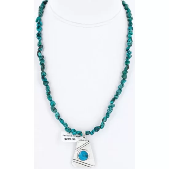 .925 Silver Handmade Navajo Turquoise Necklace 390792605841 .925 Silver Handmade Navajo Turquoise Necklace 390792605841