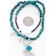 .925 SILVER Handmade Certified Authentic Navajo Turquoise Native American Necklace 390792605841