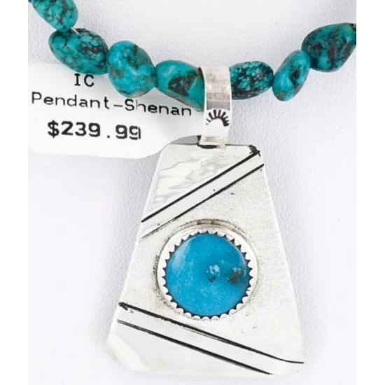 .925 Silver Handmade Navajo Turquoise Necklace 390792605841 .925 Silver Handmade Navajo Turquoise Necklace 390792605841