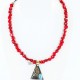 .925 Sterling Silver 12kt Gold Filled Handmade ROSE Certified Authentic Navajo Turquoise Native American Necklace 390759742969
