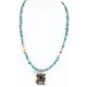 .925 Sterling Silver and 12kt Gold Filled Handmade Bear Certified Authentic Navajo Black Onyx Native American Necklace 371043431814