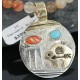 .925 Sterling Silver and 12kt Gold Filled Handmade Bear Certified Authentic Navajo Turquoise Native American Necklace 370923107945