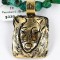 .925 Sterling Silver and 12kt Gold Filled Handmade Bear Certified Authentic Navajo Turquoise Native American Necklace 370998650748