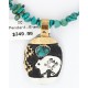 .925 Sterling Silver and 12kt Gold Filled Handmade Bear Certified Authentic Navajo Turquoise Native American Necklace 371034847371