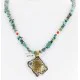 .925 Sterling Silver and 12kt Gold Filled HANDMADE Bear Navajo Turquoise Native American Necklace 371102943360 .925 Sterling Silver and 12kt Gold Filled HANDMADE Bear Navajo Turquoise Native American Necklace 371102943360