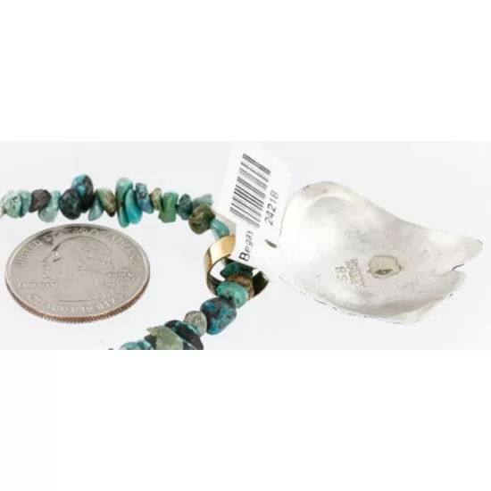 .925 Sterling Silver and 12kt Gold Filled HANDMADE Bear Navajo Turquoise Native American Necklace 371102943360 .925 Sterling Silver and 12kt Gold Filled HANDMADE Bear Navajo Turquoise Native American Necklace 371102943360