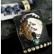 .925 Sterling Silver and 12kt Gold Filled Handmade Bear Certified Authentic Navajo Turquoise Native American Necklace 390661257795
