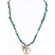 .925 Sterling Silver and 12kt Gold Filled Handmade Bear Certified Authentic Navajo Turquoise Native American Necklace 390810467880